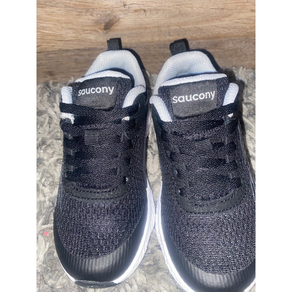 SAUCONY Wind Lace Sneaker, Black, Big Kid Size 11 - Picture 6 of 6
